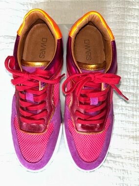 NWOT DWRS Label Sneakers Trainers Women Sz13 Fuchsia/Metal Pink/Orange/Purple